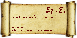 Szalisznyó Endre névjegykártya